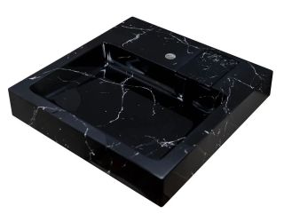 Раковина над стиральной машиной Stella Polar Солярис SP-00001688 60см чёрный мрамор